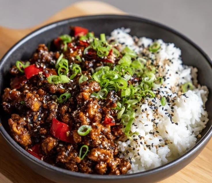 Delicious Firecracker Ground Chicken dish served on a plate