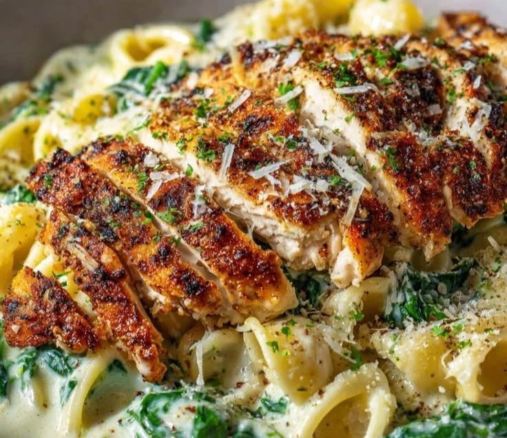 Delicious Garlic Parmesan Pasta Bowl with creamy sauce and fresh herbs