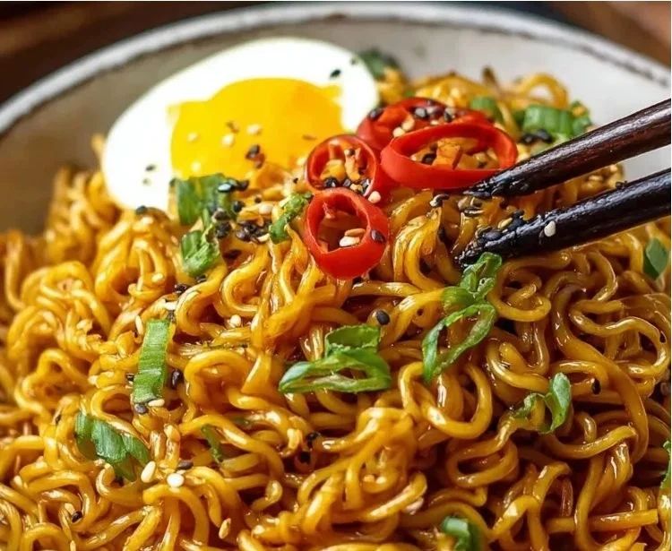 20-minute saucy ramen with 40g protein served in a bowl