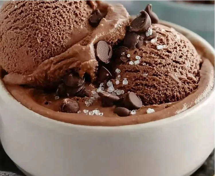 Delicious 3-Ingredient Protein Chocolate Ice Cream in a bowl.
