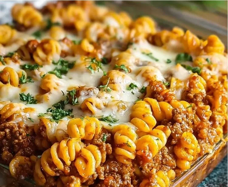 Creamy cottage cheese pasta with ground beef, a healthy weight loss meal