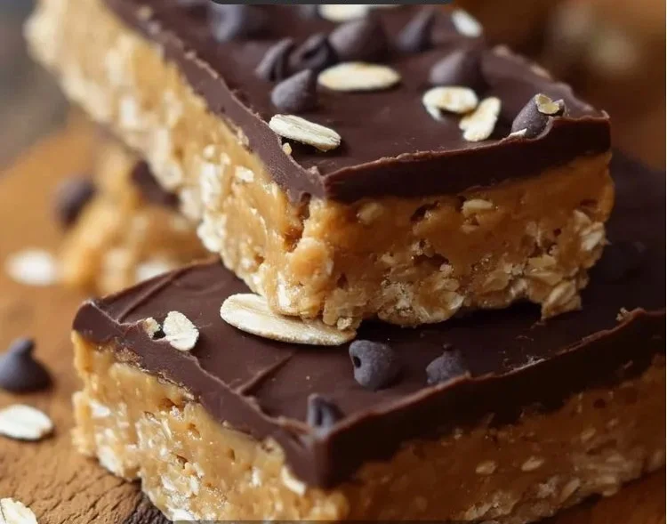 Homemade easy meal prep peanut butter protein bars ready for snacking