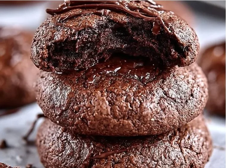 Healthy fudgy chocolate cookies ready for meal prep and healthy snacking