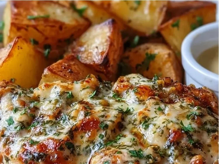 High-protein chicken and potatoes dish on a plate, perfect for a weeknight meal.