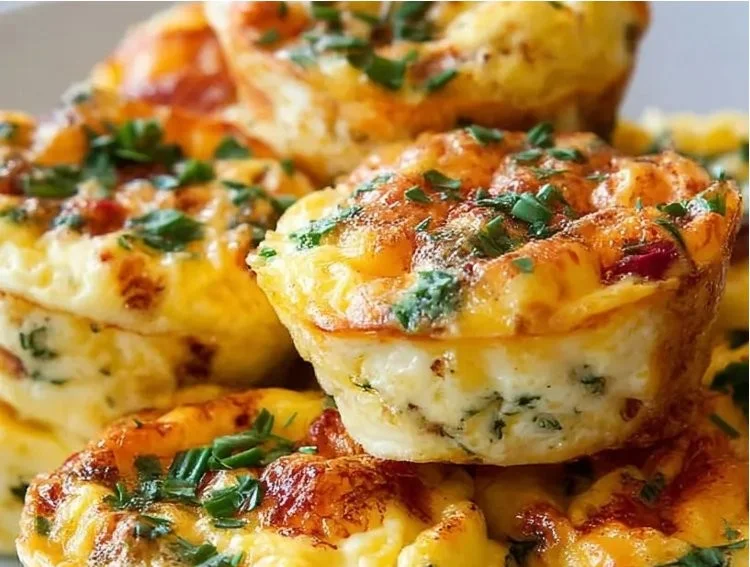 High protein egg bites with 7g protein per bite served in a container