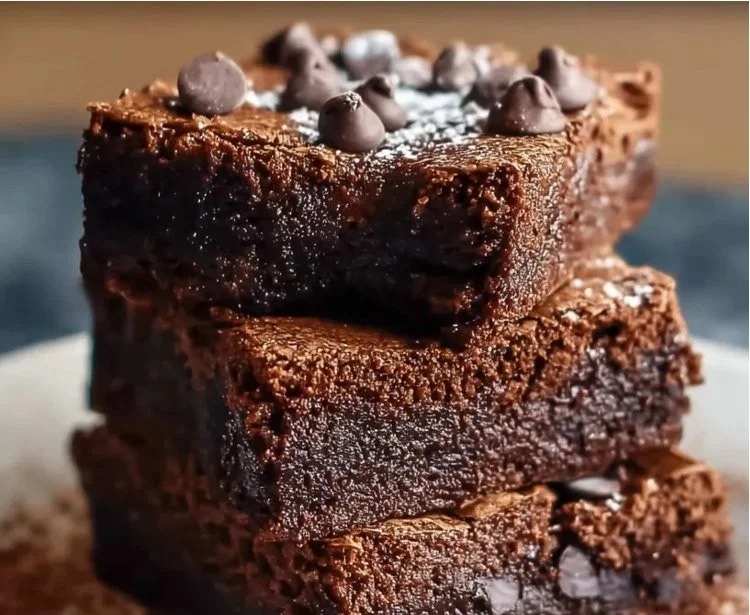 High protein fudgy brownies made with cottage cheese for a nutritious dessert