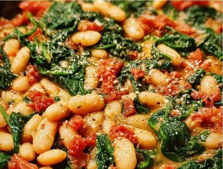 Delicious Marry Me White Bean Dinner served in a cozy setting